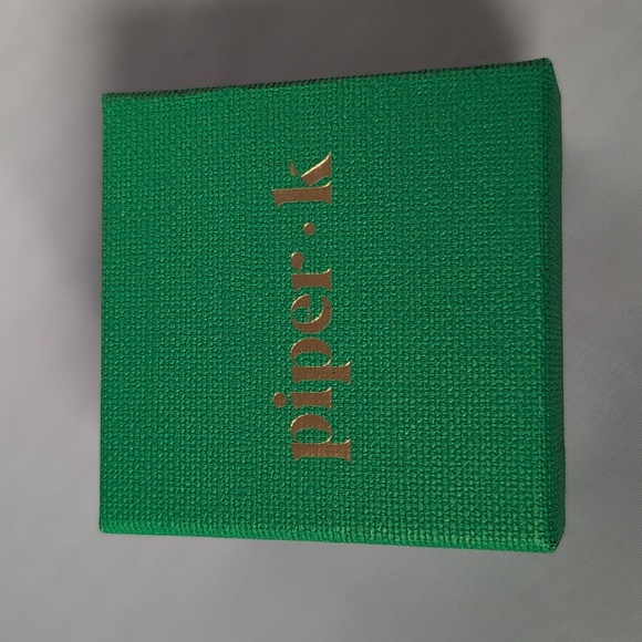 Piper K Green Pear Hand Painted Earrings - Picture 6 of 6